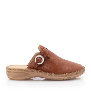 Saboti medicali dama din piele naturala, Leofex- 121 Cognac Box