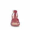 Sandale cu toc damă din piele naturală, Leofex - 035 Roşu Box