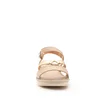 Sandale cu talpă joasă damă, din piele naturală, Leofex- 159 Taupe Auriu Box