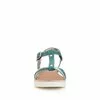 Sandale cu talpa joasa dama din piele naturala,Leofex - 209 Verde box