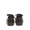 Sneakers dama din piele naturala,Leofex - 308 Negru velur cu sclipici